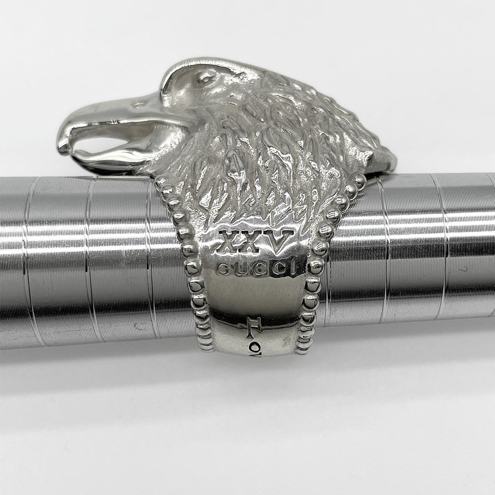 GUCCI Anger Forest Eagle Ring, SV925, 7791, Silver, Men's — Like New