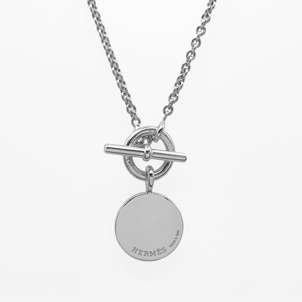 HERMES Amulette Sellier Clou de Selle Necklace Pendant Toggle SV925 Men's Women's — Like New