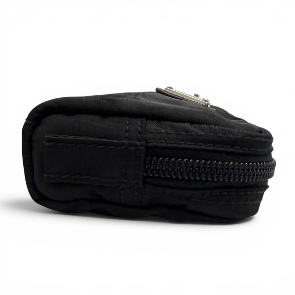 PRADA 1ND339 Micro Re-Nylon Pouch with FRID Tag, Triangle Logo, Cosmetic Pouch, Black, Made in Italy, Women's, Dust Bag — Like New