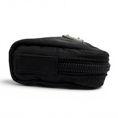 PRADA 1ND339 Micro Re-Nylon Pouch with FRID Tag, Triangle Logo, Cosmetic Pouch, Black, Made in Italy, Women's, Dust Bag — Like New