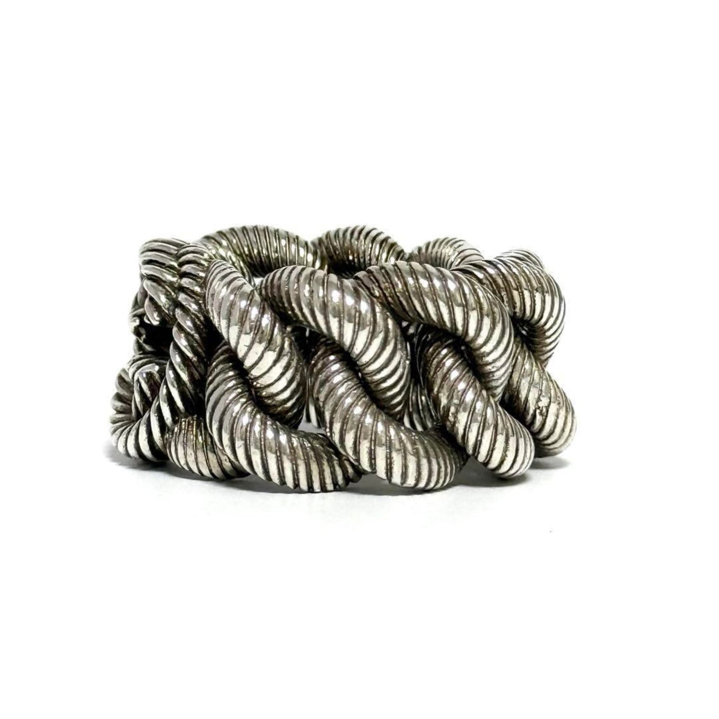 Gucci Men's Gourmet Chain Ring, Silver