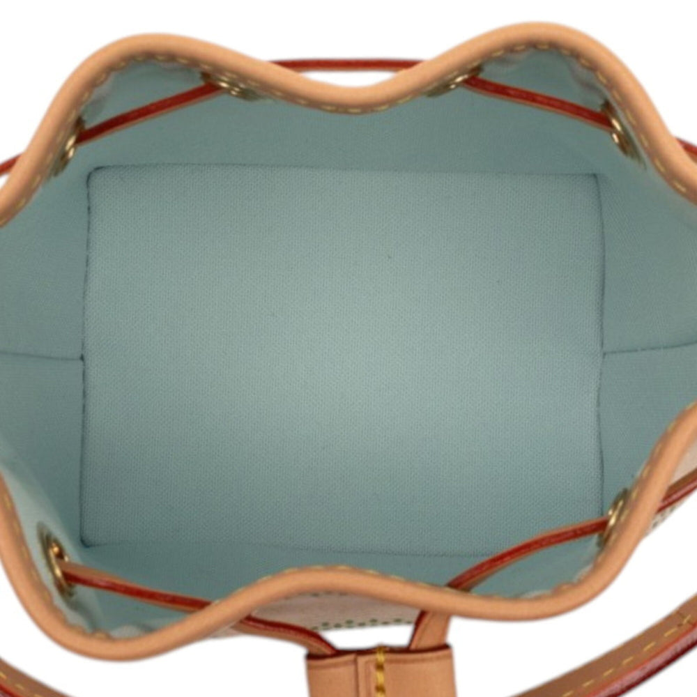 Louis Vuitton Damier Riches Nano Noe Shoulder Bag 2-Way Handbag N40640 Pistachio Green Leather Women's LOUIS VUITTON — Like New