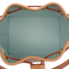 Louis Vuitton Damier Riches Nano Noe Shoulder Bag 2-Way Handbag N40640 Pistachio Green Leather Women's LOUIS VUITTON — Like New