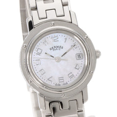 Hermes CL4.210 Clipper Nacle Watch Stainless Steel SS Ladies HERMES — Very Good