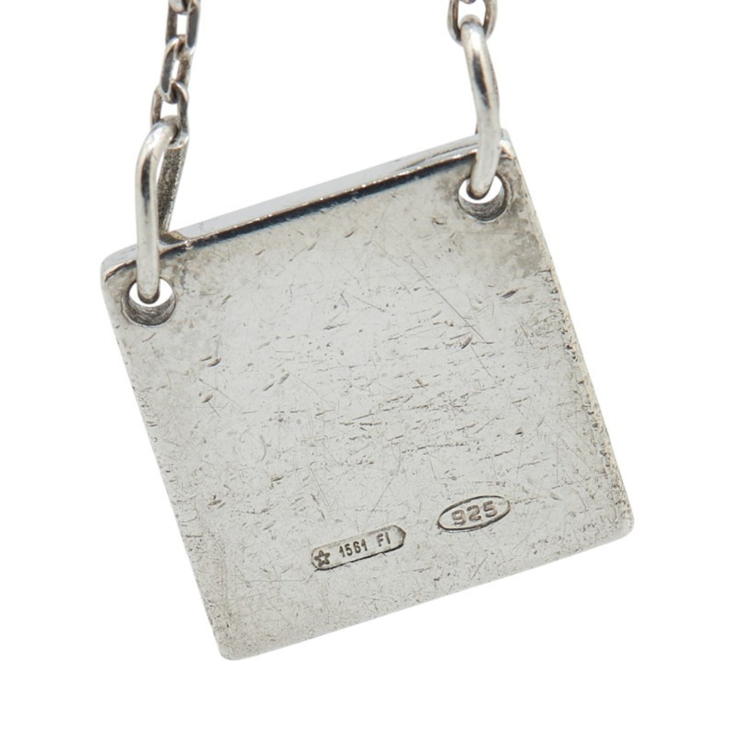 Gucci Logo Square Plate Bracelet #18 SV925 Silver Women's GUCCI