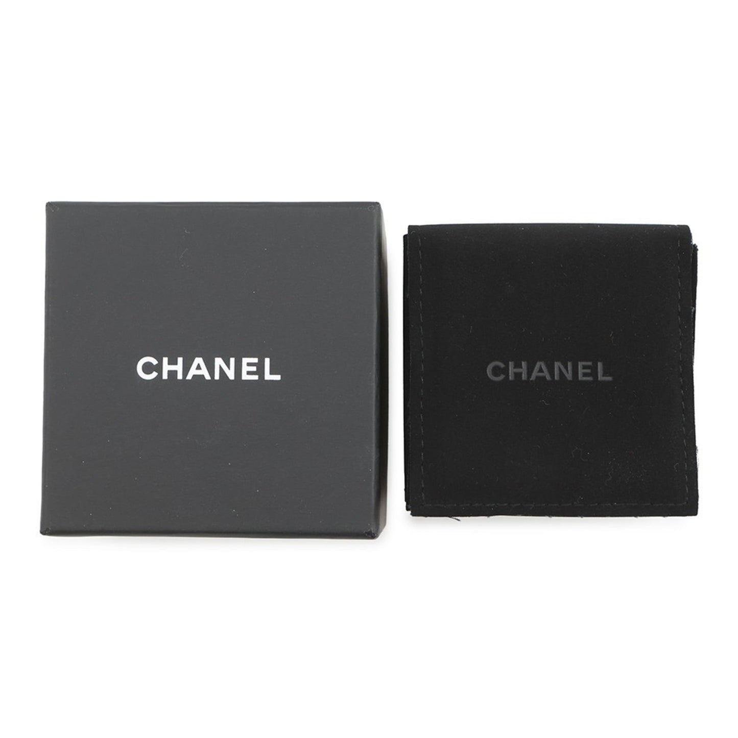 CHANEL Coco Mark Heart Rhinestone Metal Ring C23P ABA409