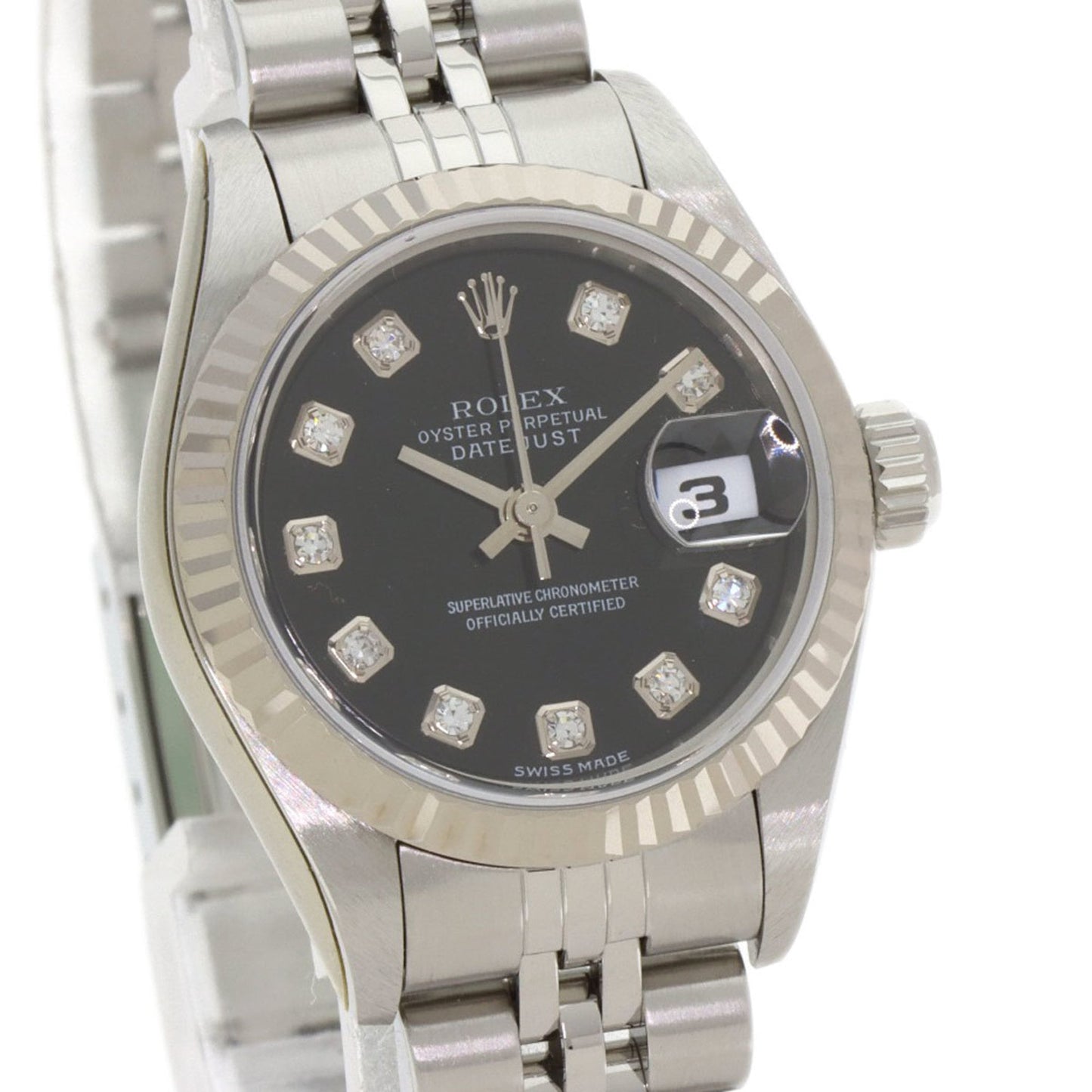 Rolex 79174G Datejust 10-Piece Diamond Watch in Stainless Steel/SS/18K White Gold for Women