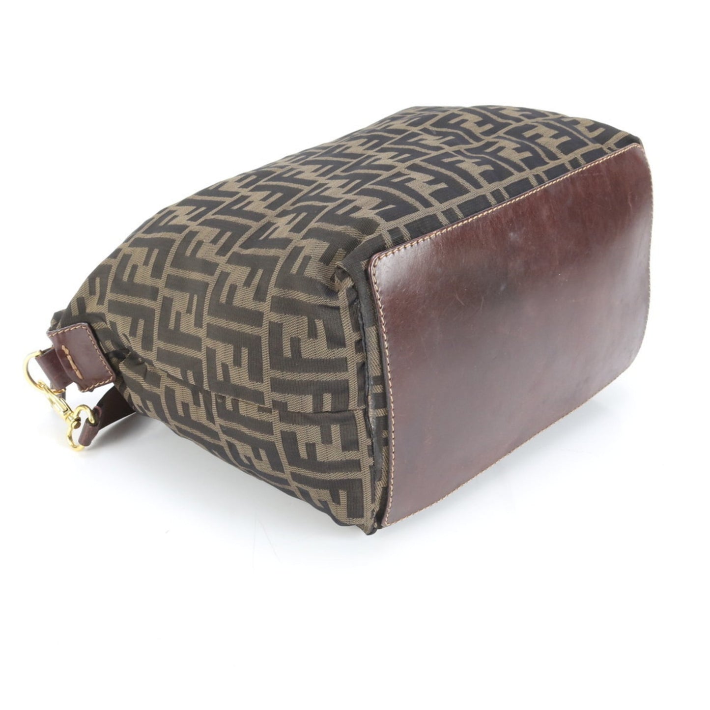 Fendi Zucca Hobo Shoulder Bag, Handbag, Brown Leather, Women's