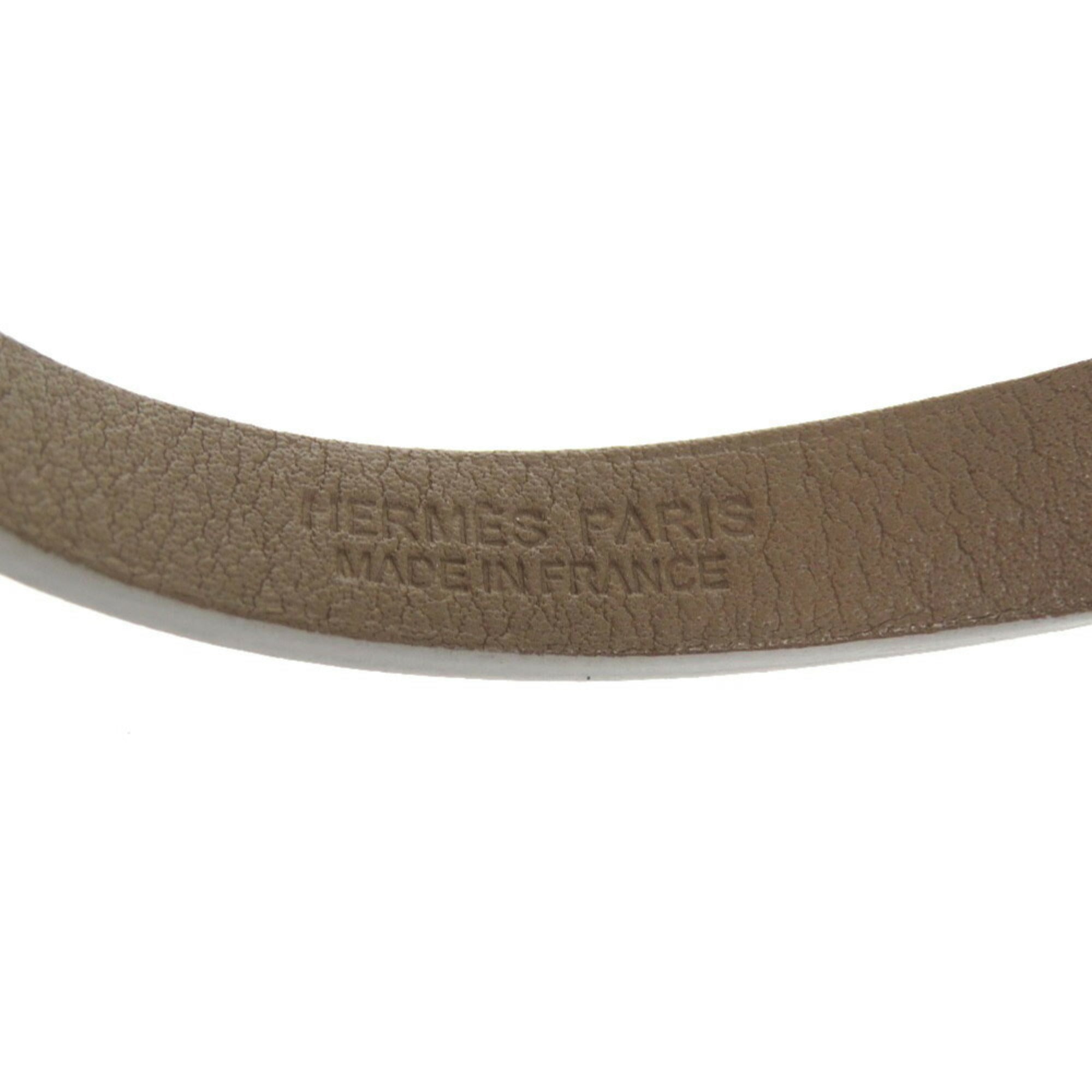 Hermes Medor Double Tour Leather White Bracelet 0030 HERMES — Like New