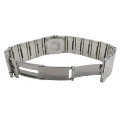 Omega Constellation Carre Quadra 1528.46 Women's Watch, Brand Name, Diamond, Quartz Movement, Stainless Steel (SS), Silver, Black, Square Frame — Good