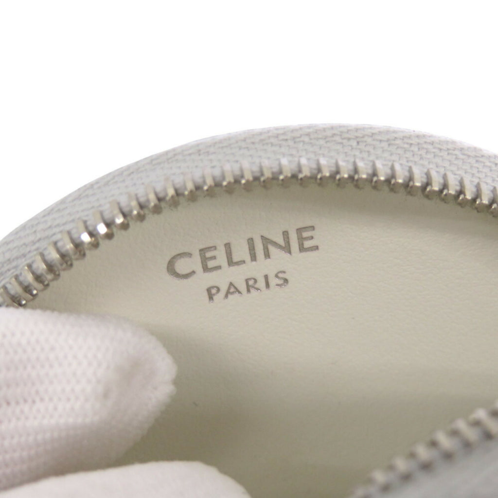 Celine Triomphe Leather Silver Coin Case 0117CELINE