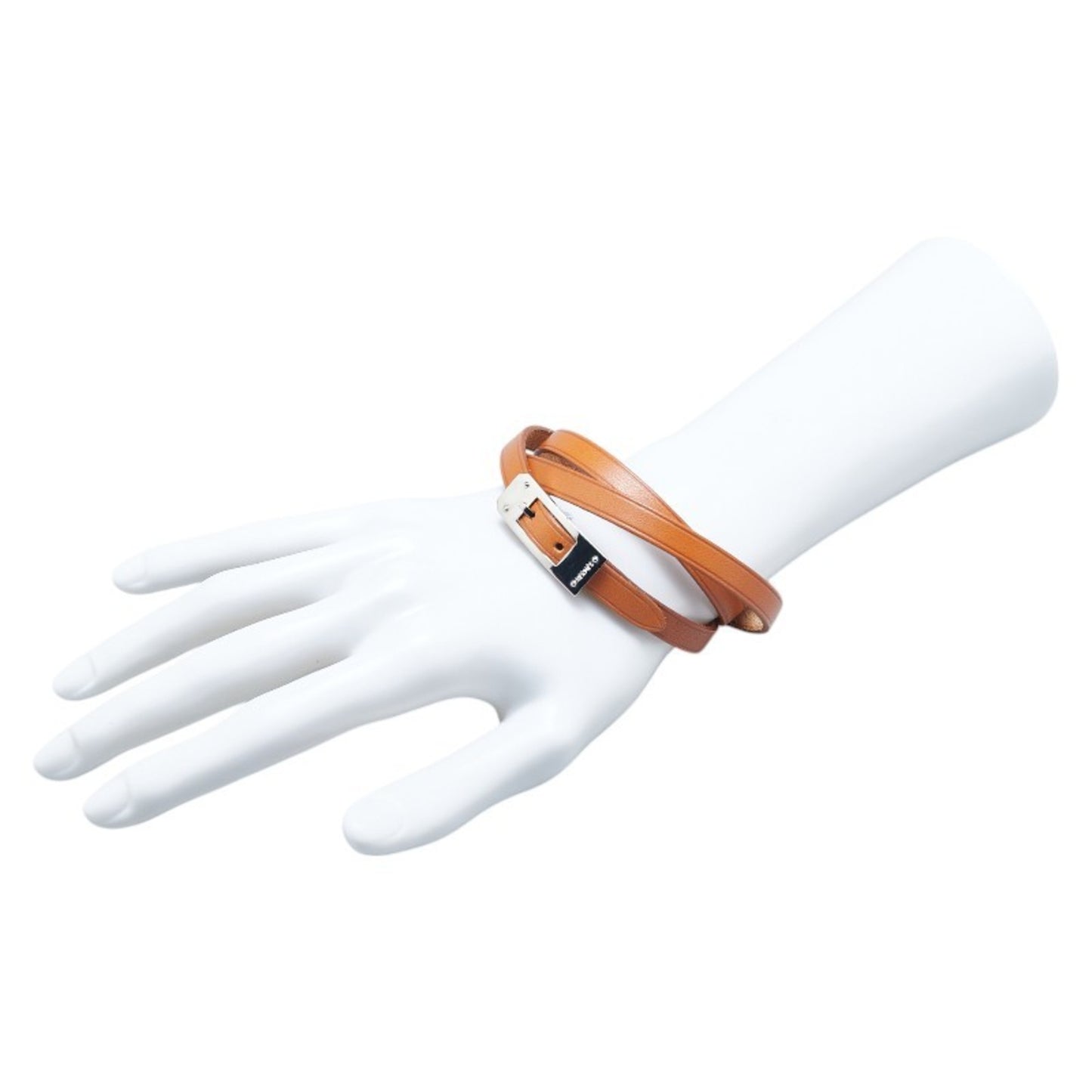 Hermes Kelly Ardion 3-row bracelet, brown leather, for women, HERMES