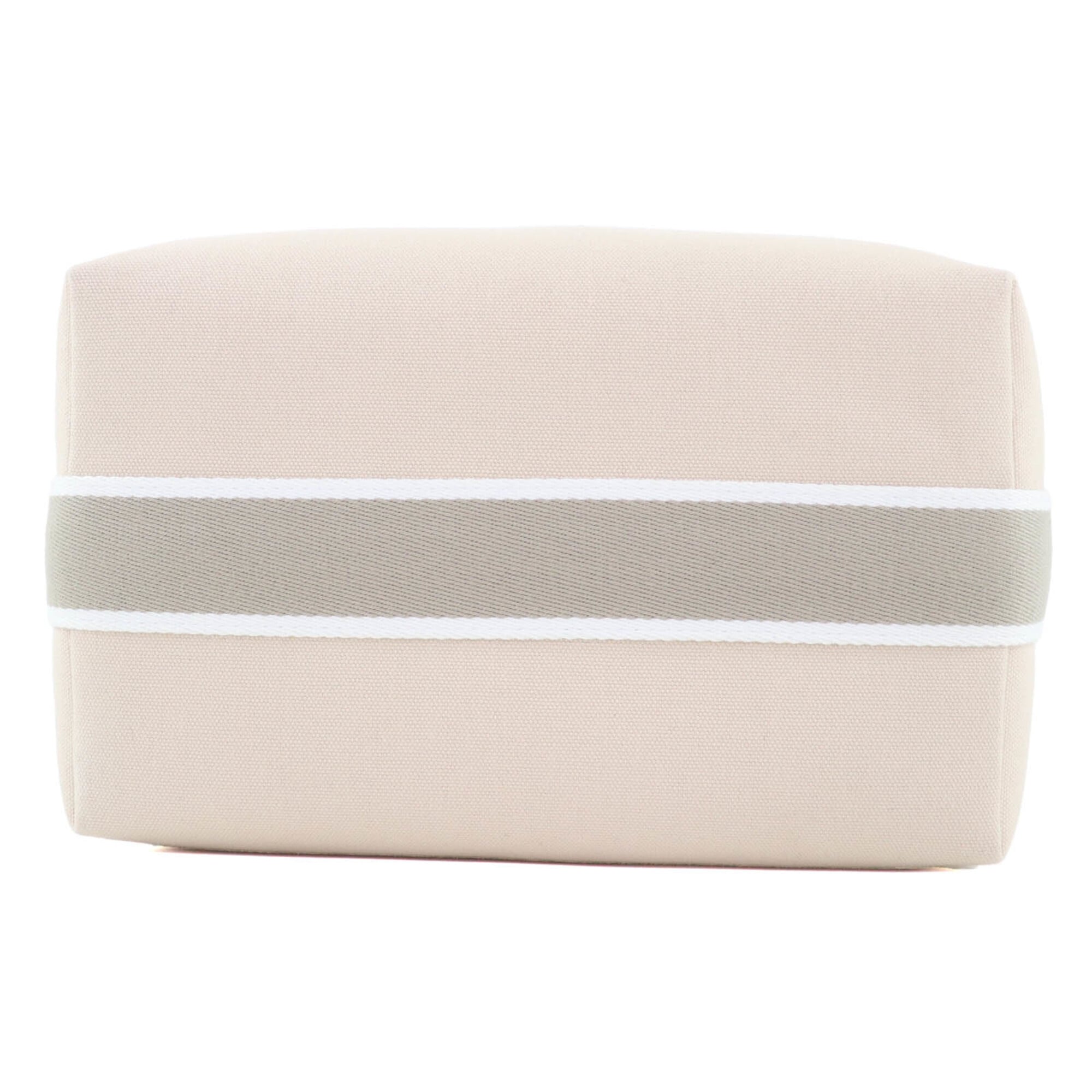 HERMES Bride-à-Brac GM 100% Cotton H Logo Sellier Button Handbag Pouch Ivory Made in France Women's — Like New