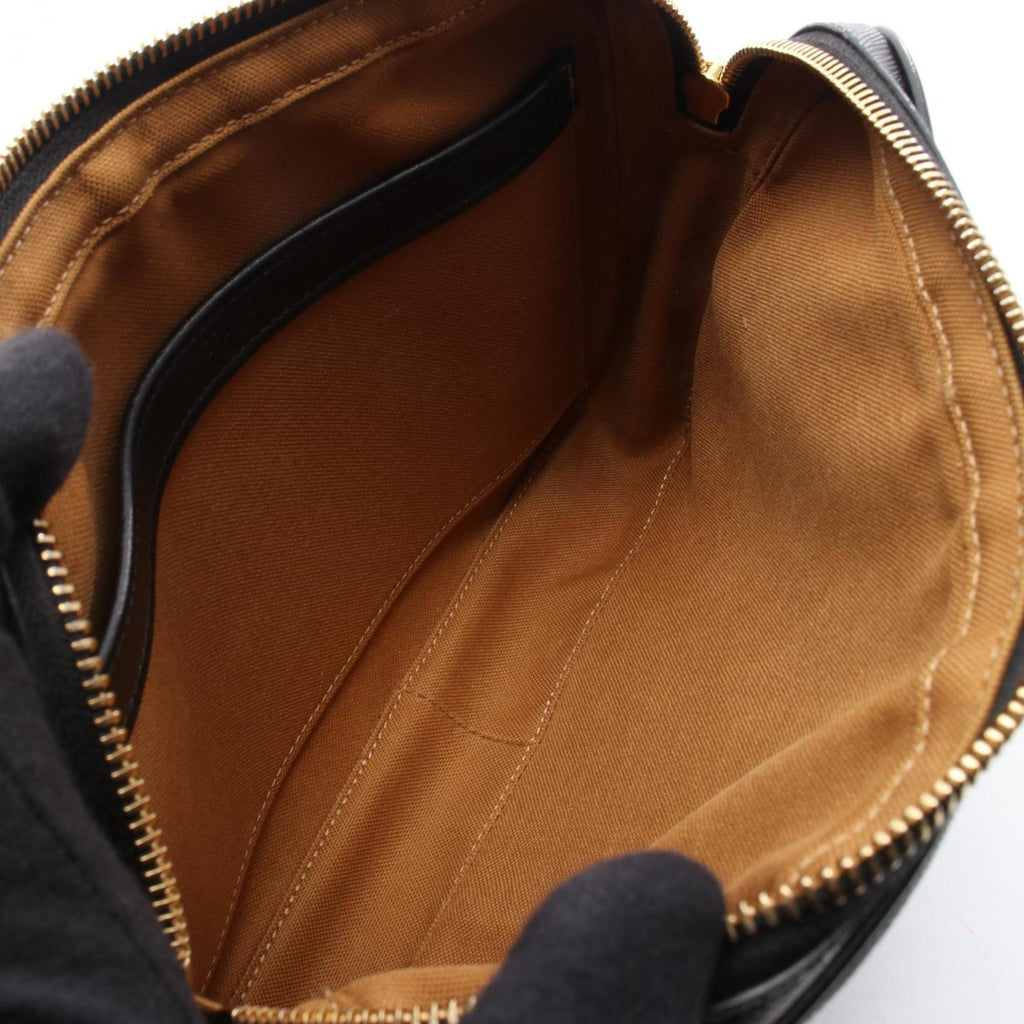 Celine Triomphe Medium Messenger Bag, Shoulder Coated Canvas and Leather, Women's, Black Brown, 194502