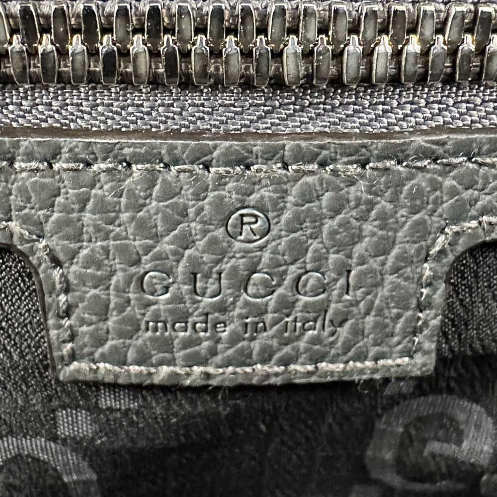 GUCCI ECONYLON GG Polyester Shoulder Bag, Medium, 767931 520981, Gray, Men's/Women's — Like New