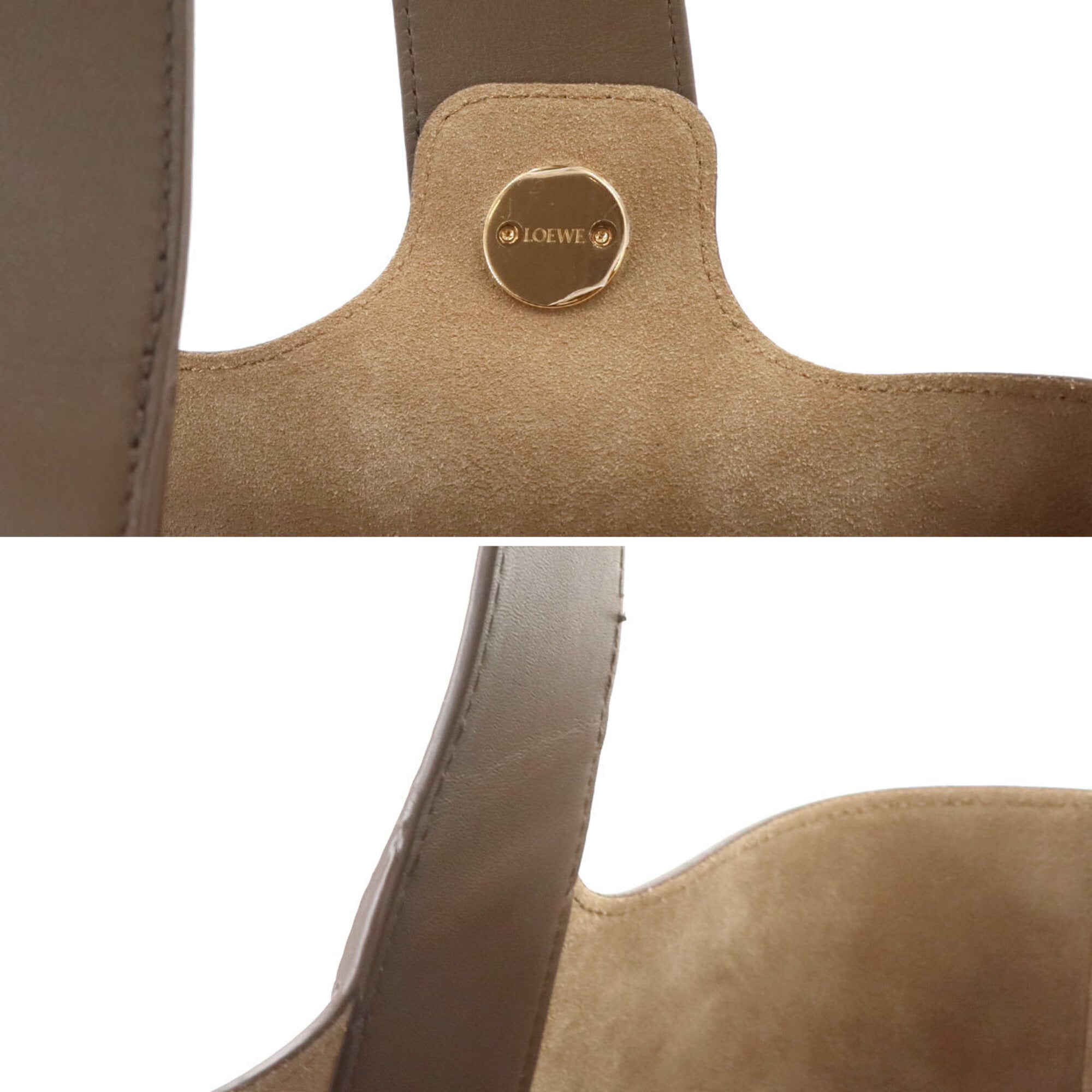 Loewe Pebble Bucket Bag Medium Shoulder Handbag Leather Brown AANBBBMX01 Gold Hardware — Like New