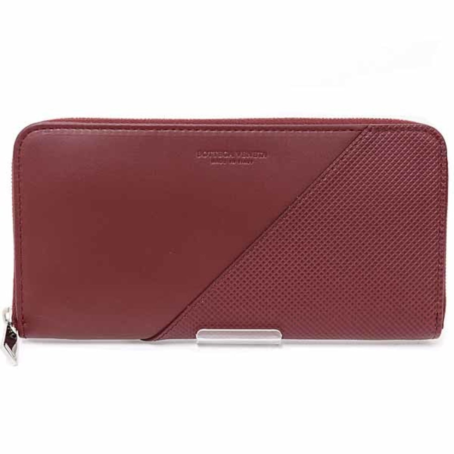 Bottega Veneta Marco Polo Zip-Around Wallet, Round Long 573431, Bordeaux