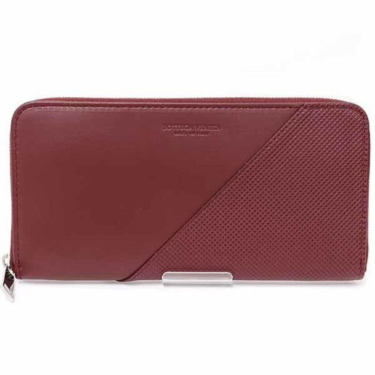 Bottega Veneta Marco Polo Zip-Around Wallet, Round Long 573431, Bordeaux