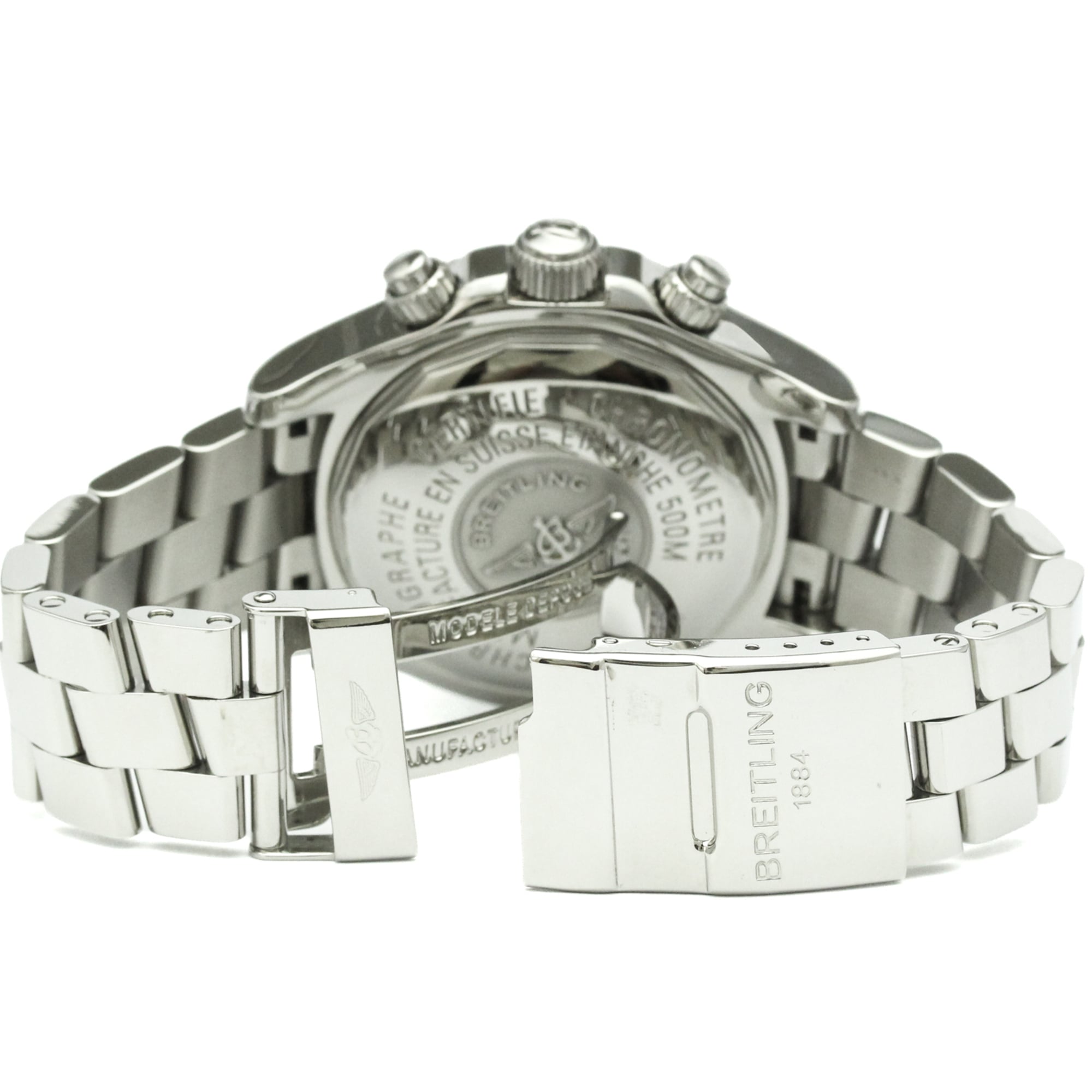 BREITLING Chrono Super Ocean Steel Automatic Mens Watch A13340 Polished — Very Good