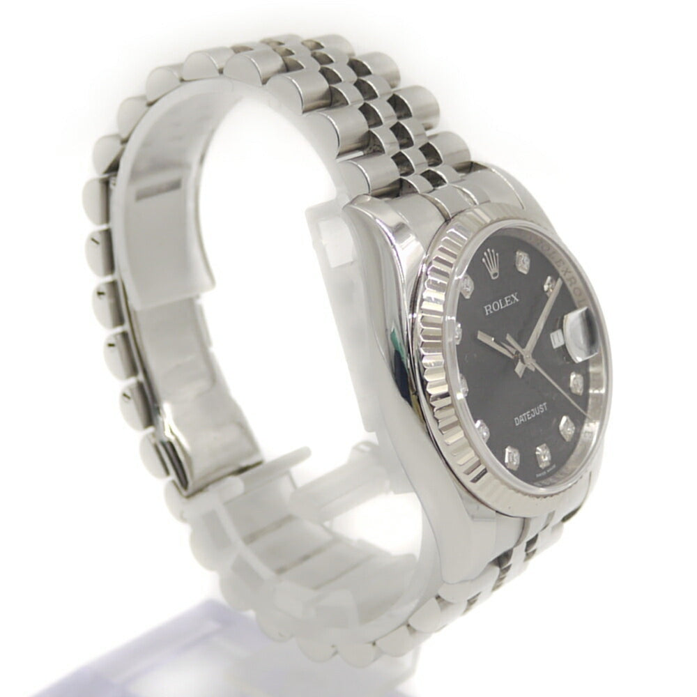 ROLEX Rolex Datejust 10P Diamond 116234G SS/WG Automatic Jubilee Bracelet Computer Dial — Good