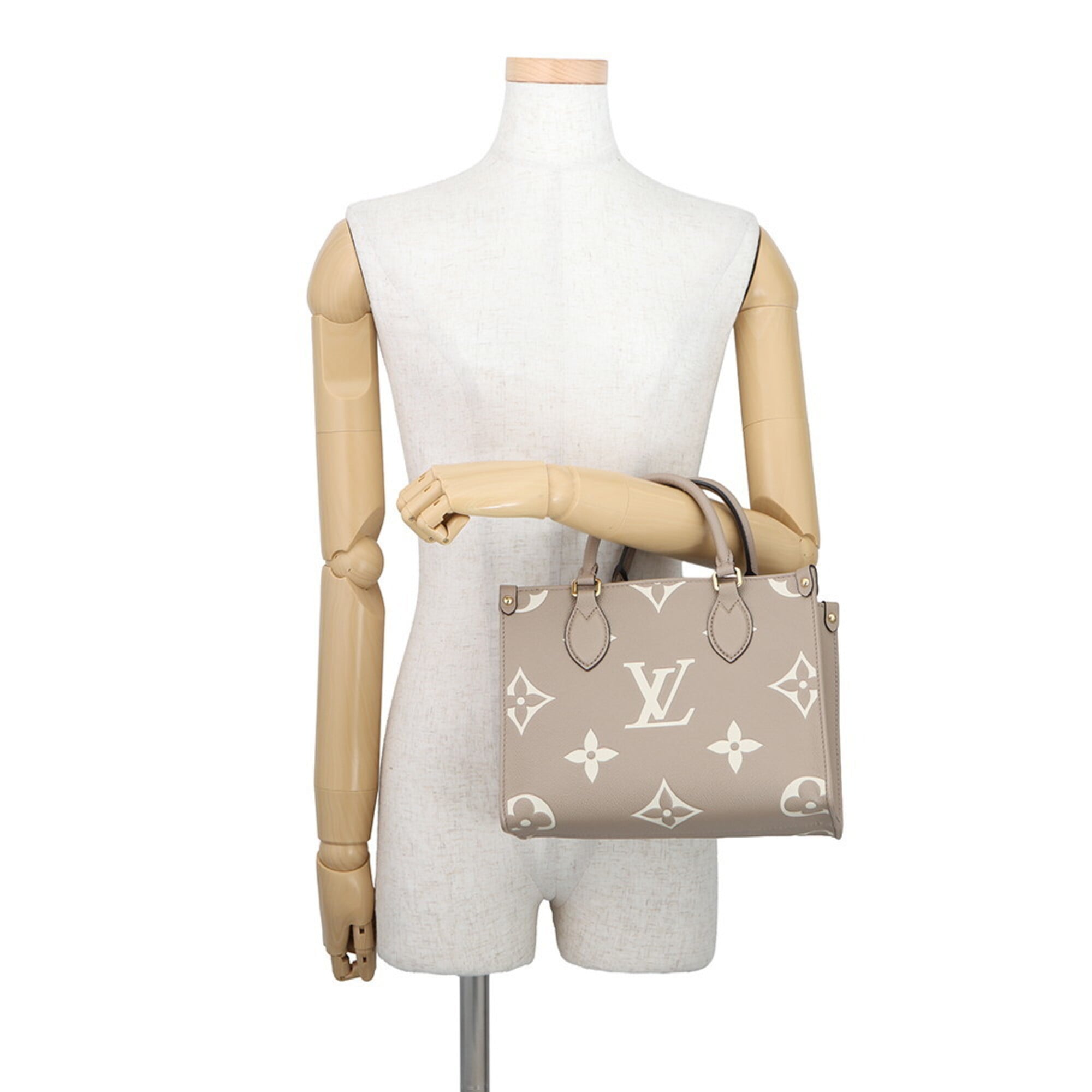 Louis Vuitton Monogram Empreinte OnTheGo PM Handbag M45779 Bicolor Tote Bag 2-way Shoulder LOUIS VUITTON — Like New