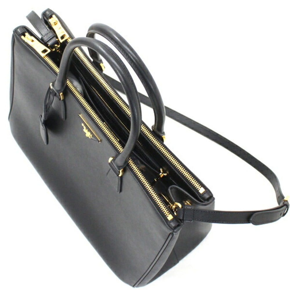 Prada Galleria handbag, tote bag, shoulder Saffiano leather, black, women's, 1BA786 NERO T5896 — New - Store Return