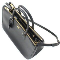 Prada Galleria handbag, tote bag, shoulder Saffiano leather, black, women's, 1BA786 NERO T5896 — New - Store Return