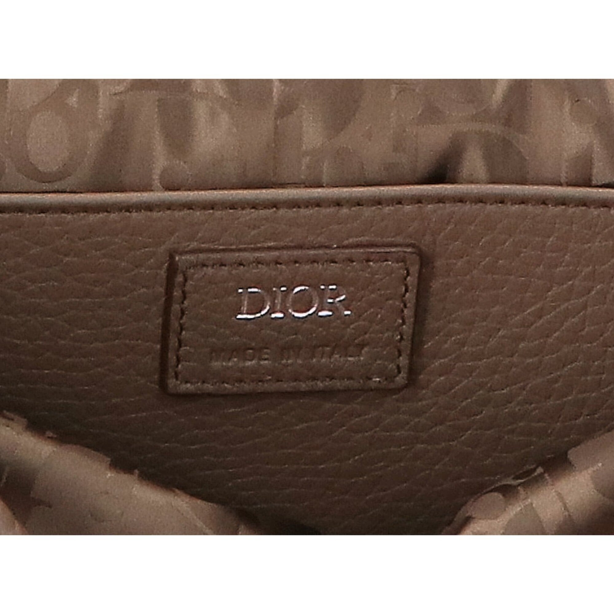 Christian Dior DIOR Dior Pillow Grain Calfskin Shoulder Bag Khaki Men's — Like New