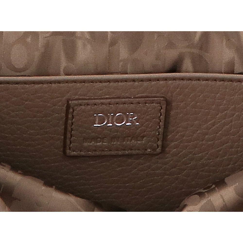 Christian Dior DIOR Dior Pillow Grain Calfskin Shoulder Bag Khaki Men's — Like New