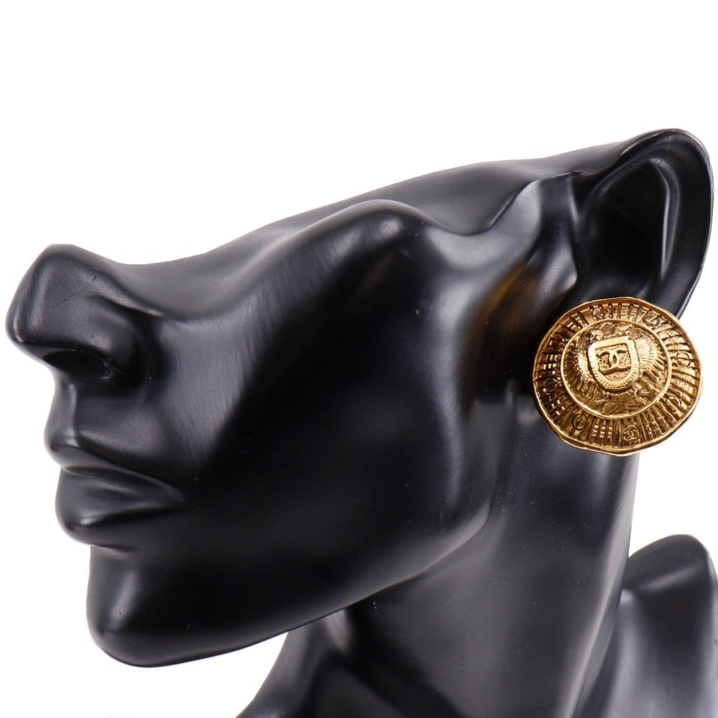 CHANEL 31 RUE CAMBON Cambon Earrings, Vintage, Gold Plated, Approx. 23.0g, CAMBON, Women's