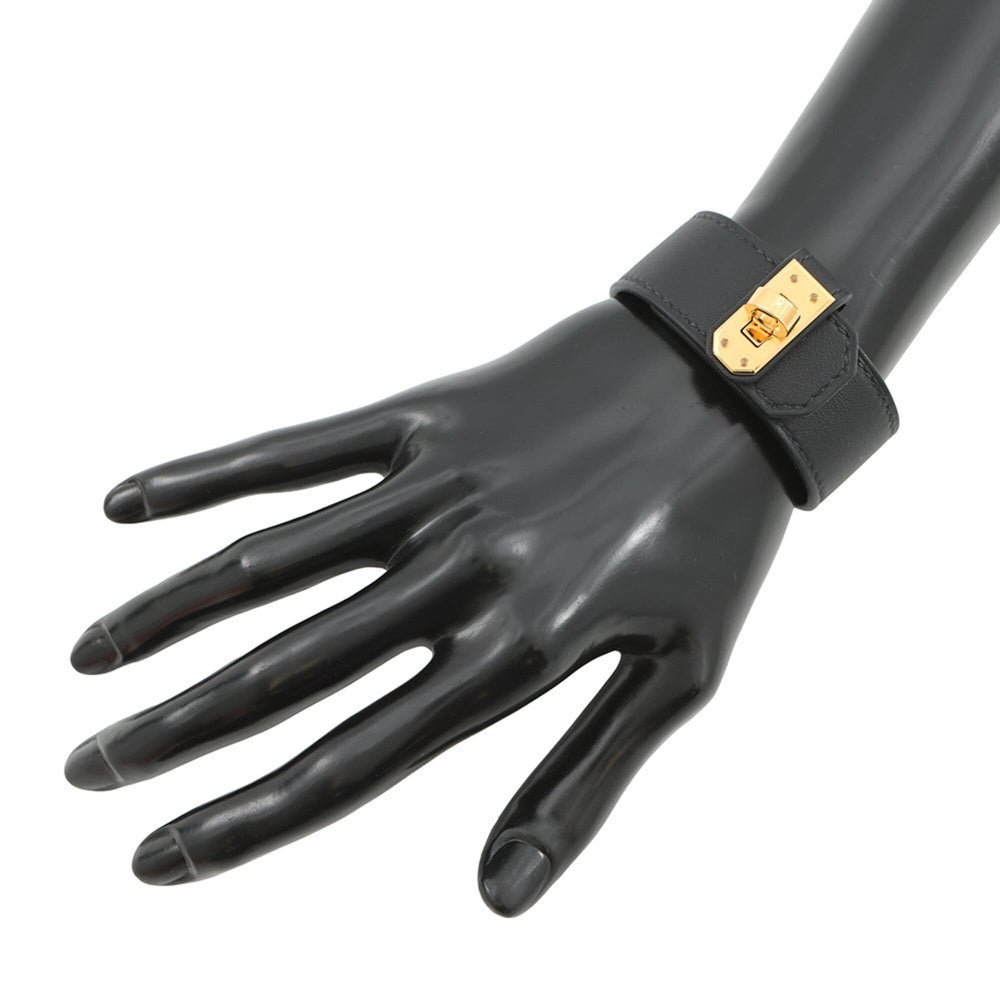 Hermes Hermès Kelly Twist Bracelet, PM, Black/Swift, B Stamp, Size T2, Black, Sold — Like New