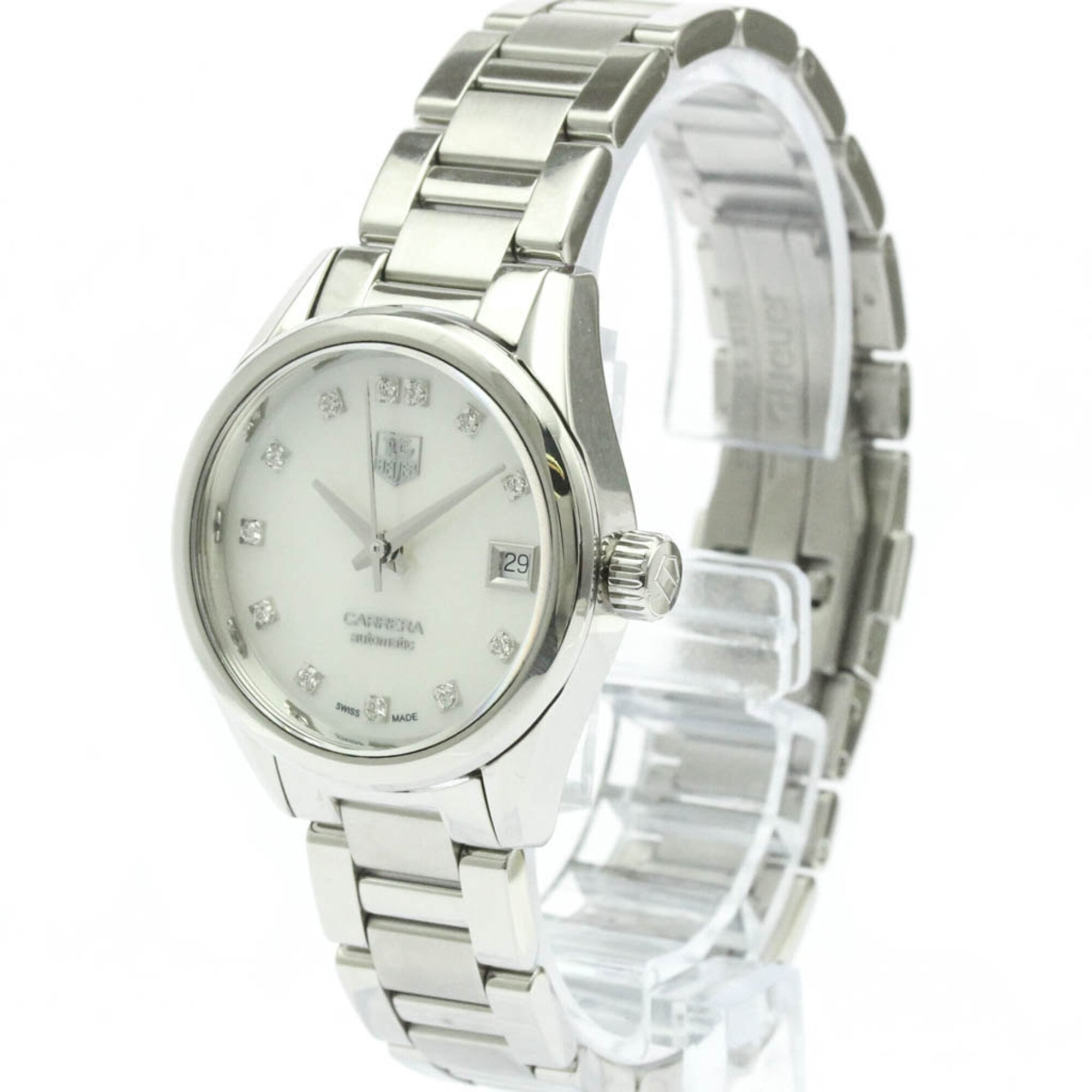 TAG HEUER Carrera Calibre 9 Diamond MOP Ladies Watch WAR2414 — Good