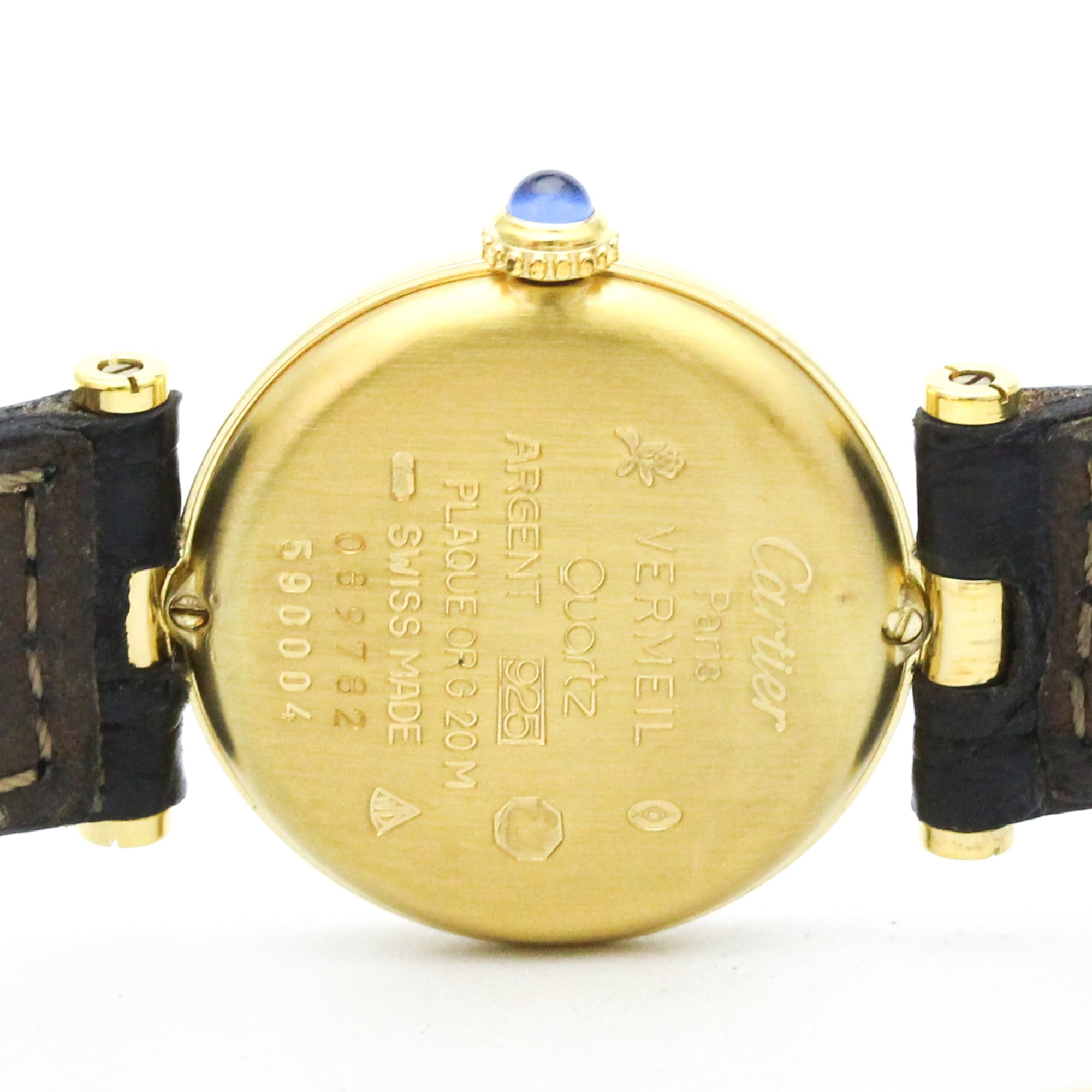 CARTIER Must Vendome Vermeil Gold Plated Quartz Ladies Watch 590004 — Good
