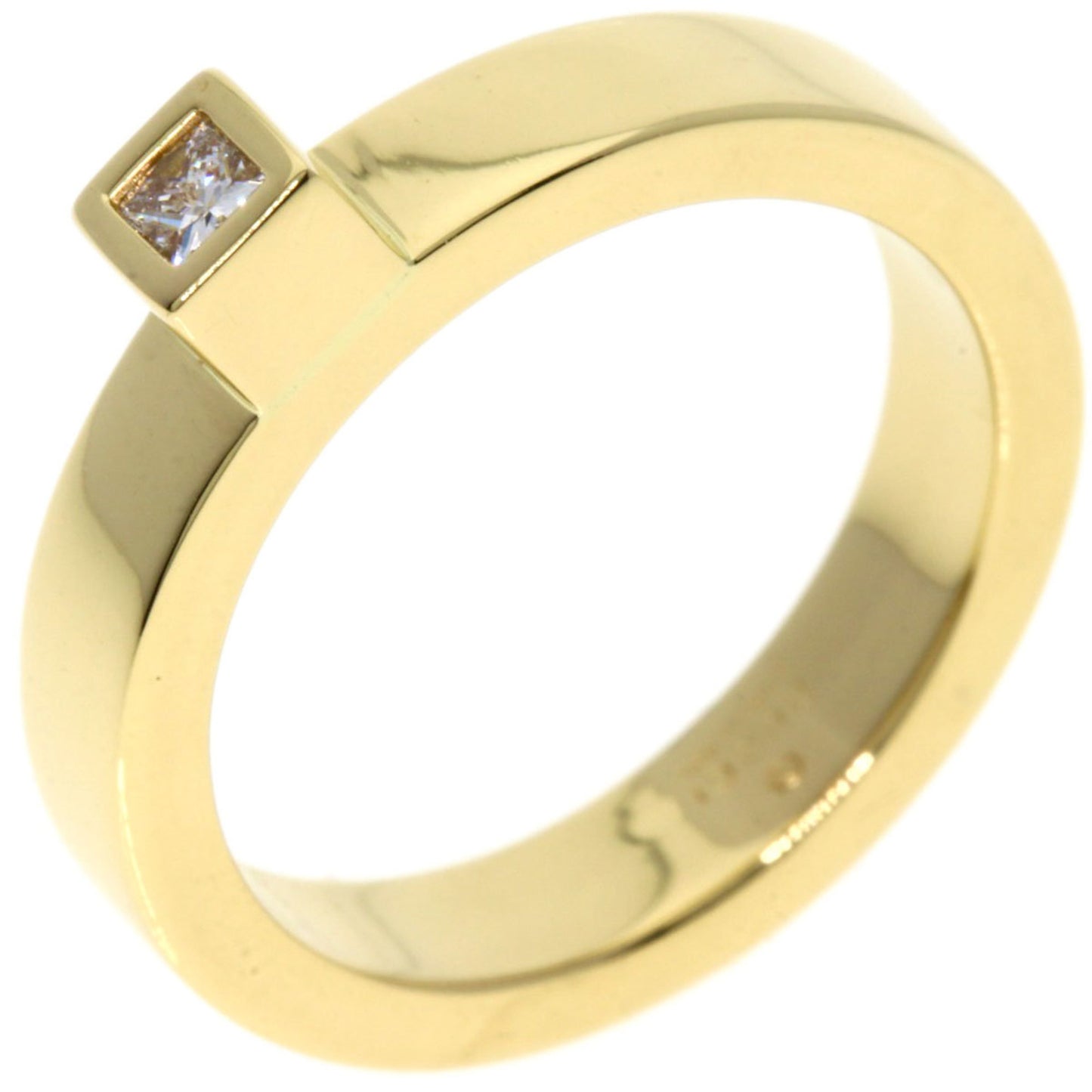 GUCCI 1P Diamond Ring, 18K Yellow Gold, Women's