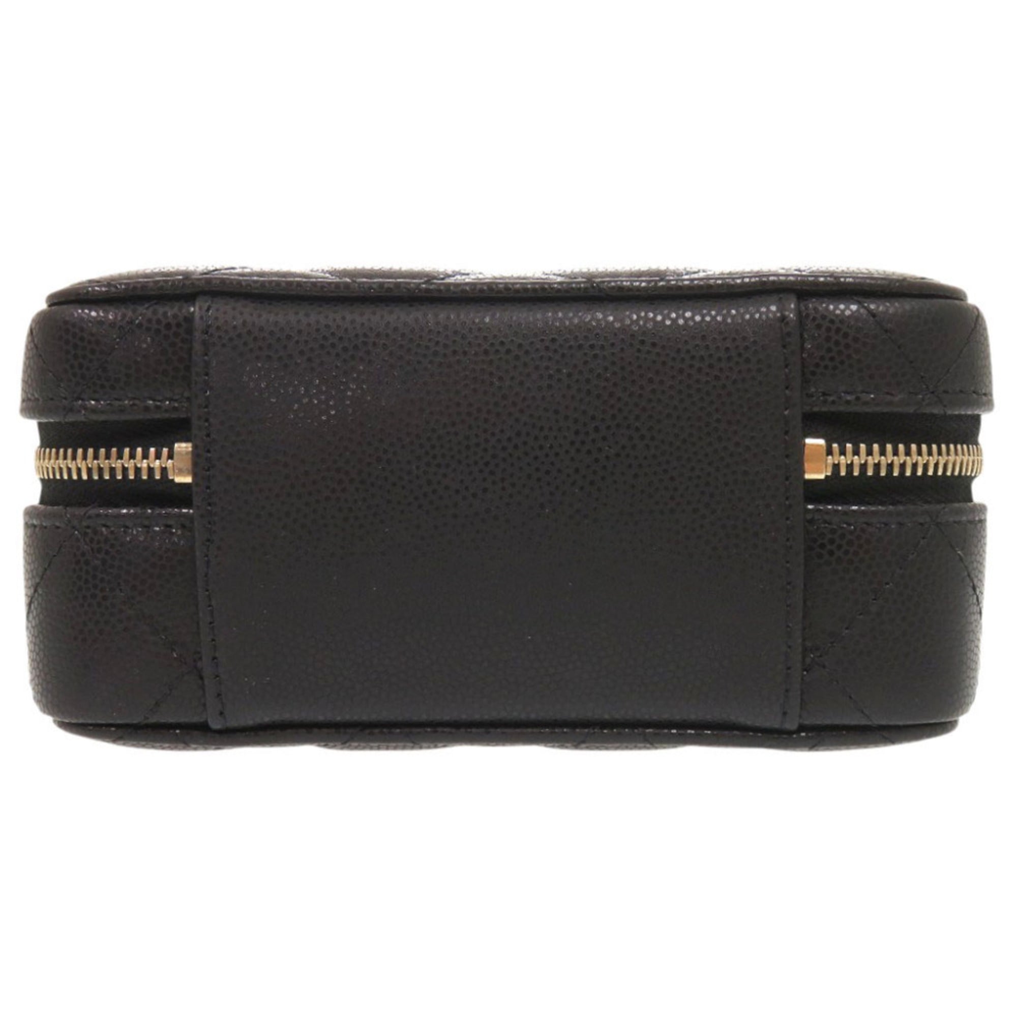 Chanel Coco Mark Matelassé Mini Camera Bag, Caviar Leather, Black, Gold Hardware, Chain Shoulder Black 1251CHANEL — Like New