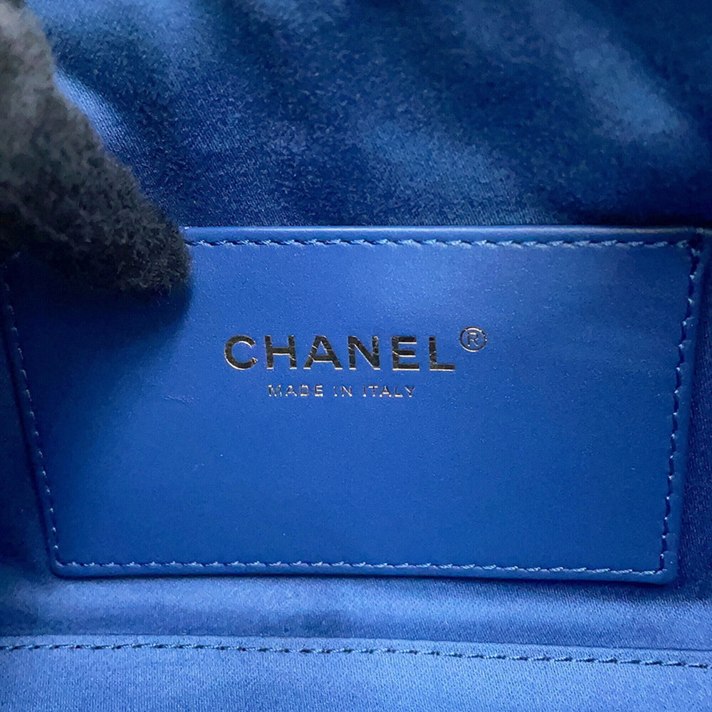 Chanel Chain Shoulder Bag Matelassé Coco Mark CHANEL25 Mini Washed Denim AS5631 CHANEL Handbag Women's — Like New