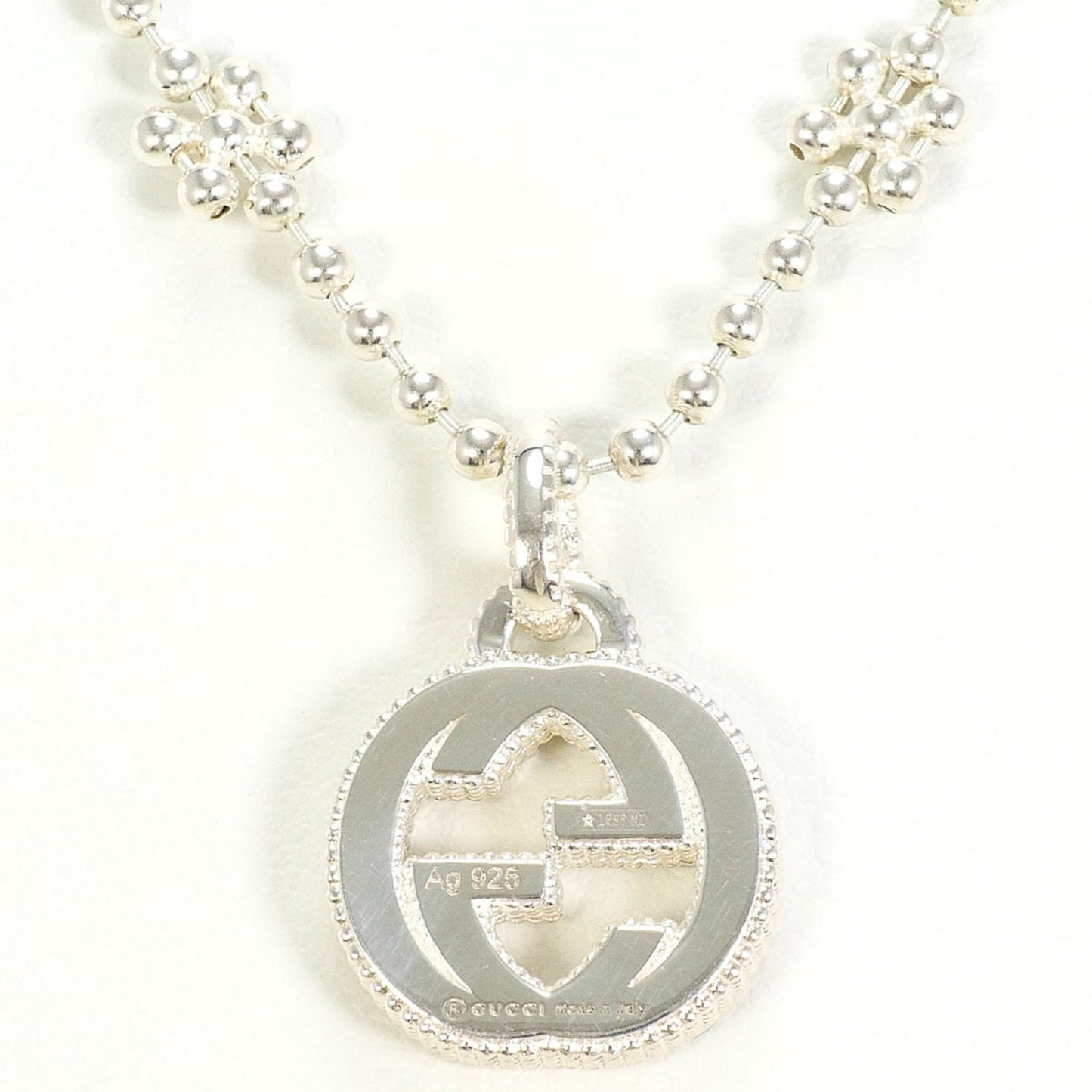 Gucci 925 Sterling Silver Necklace, Total Weight: Approx. 8.9g, 41cm, Like New