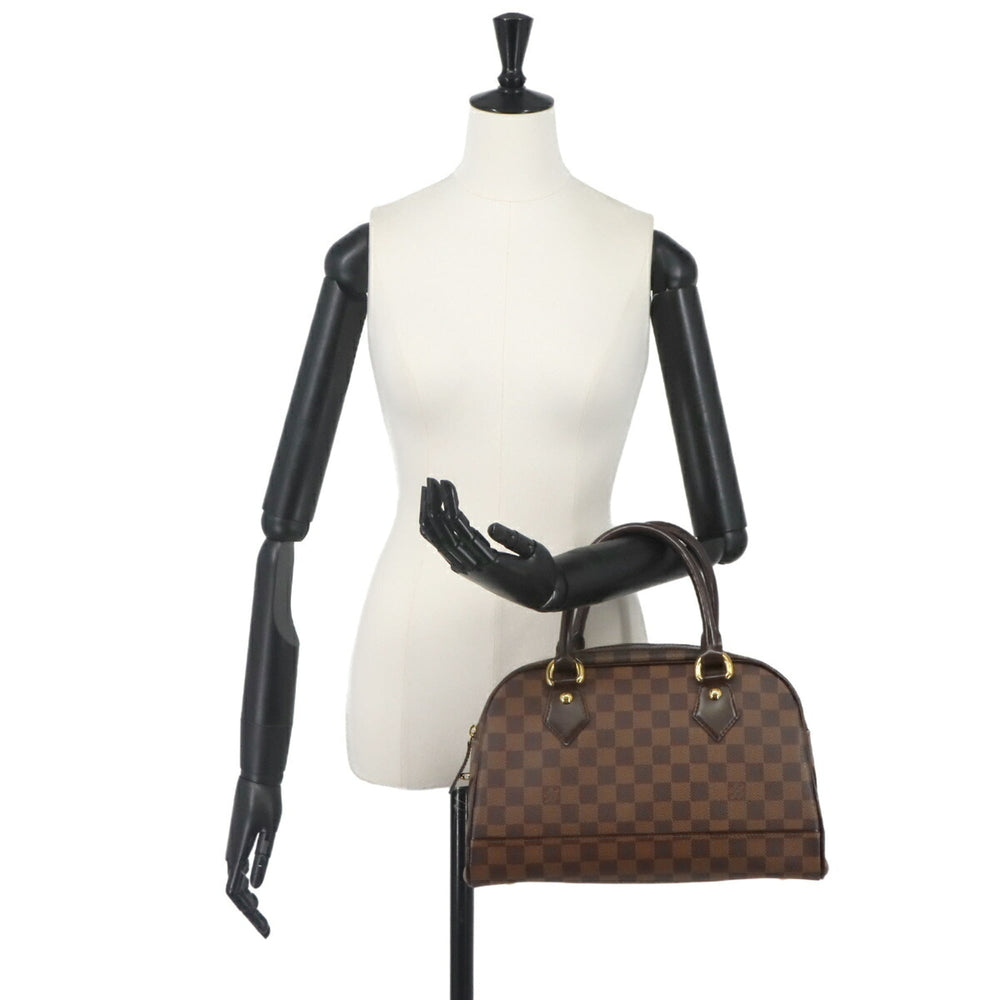 Louis Vuitton Damier Duomo Handbag, Ebene, N60008, Gold Hardware — Like New