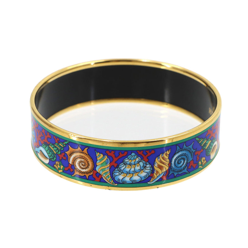 Hermes HERMES Email GM Bangle Bracelet Blue Multicolor Gold — Like New