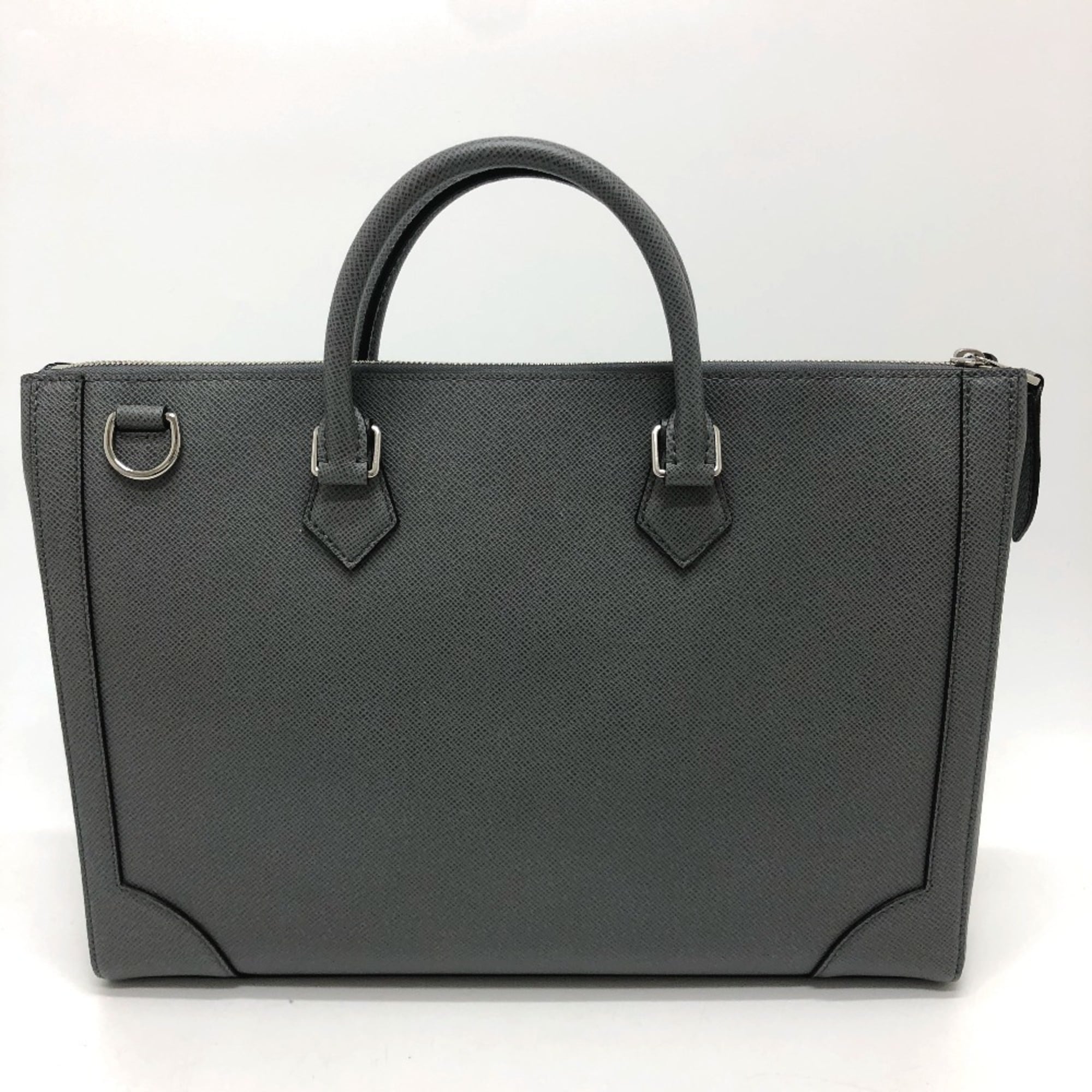 LOUIS VUITTON M30856 Taiga Slim Briefcase, 2-Way Bag, Shoulder Business Leather, Men's, Gracie Gray, Like New — Like New