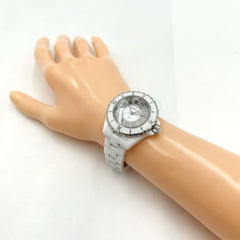 Chanel Men's J12 Mirror Watch 33mm White Dial Quartz Ceramic H4861 — Very Good