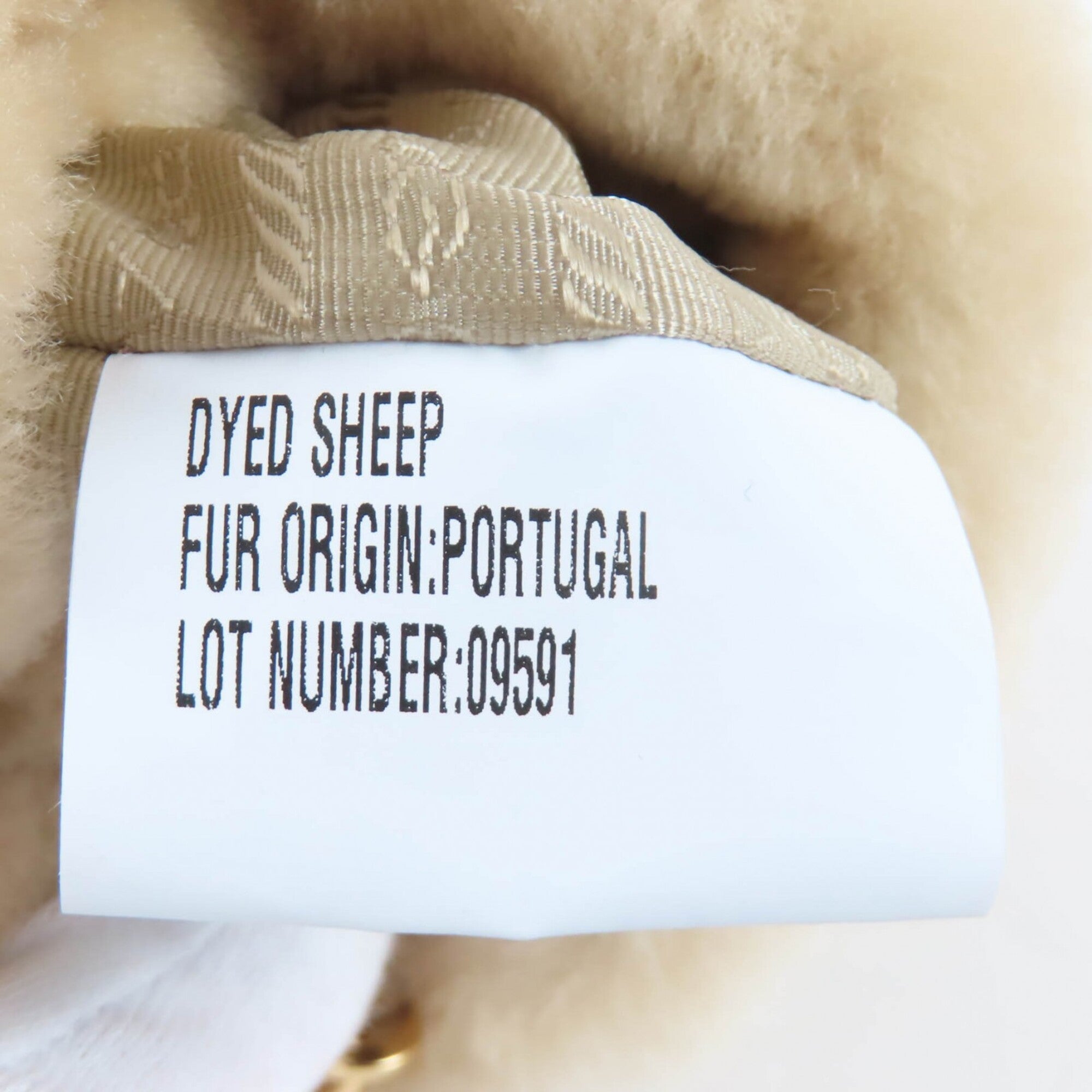 PRADA 1NR16P Sheepskin Mini Pouch, Ecru Beige, Triangle Logo, Chain Shoulder Bag, Made in Italy, Women's — Like New