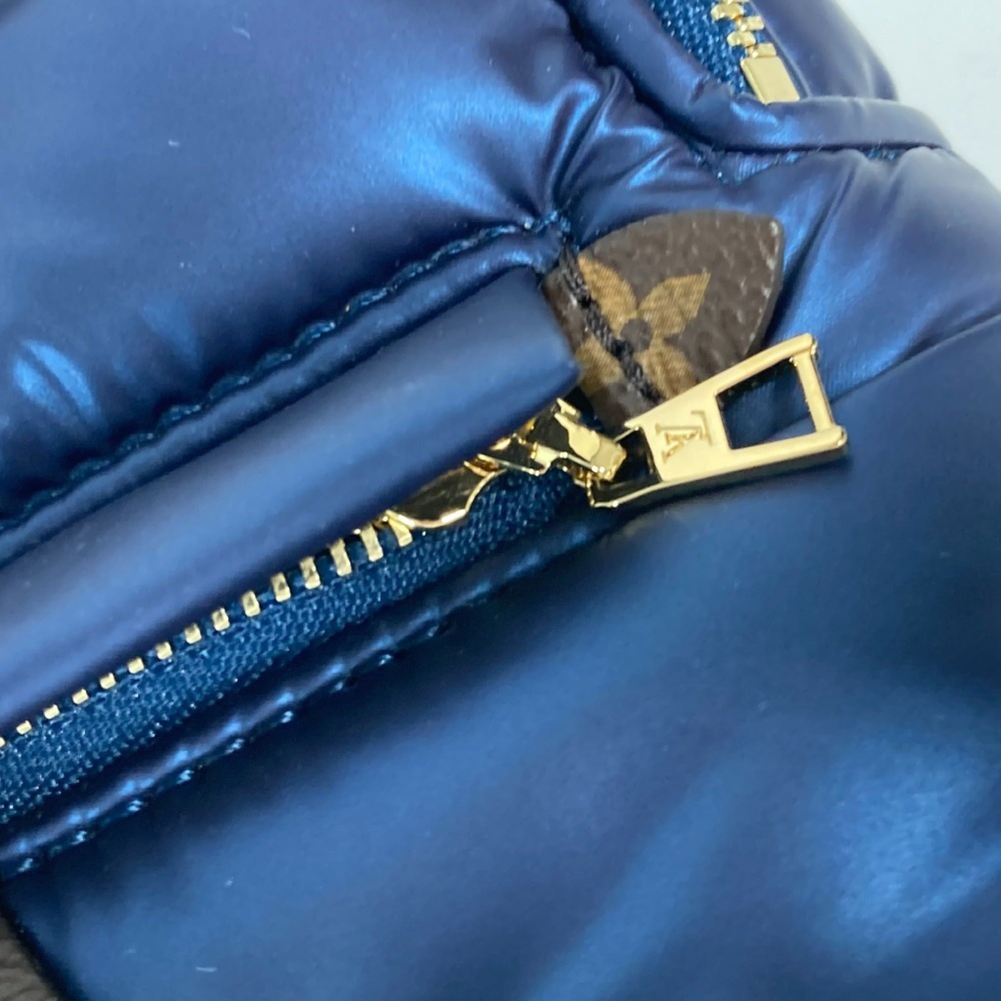 LOUIS VUITTON M21060 Monogram Palm Springs Backpack MINI Rucksack Nylon Canvas Women's Navy MO-240630-15 — Like New