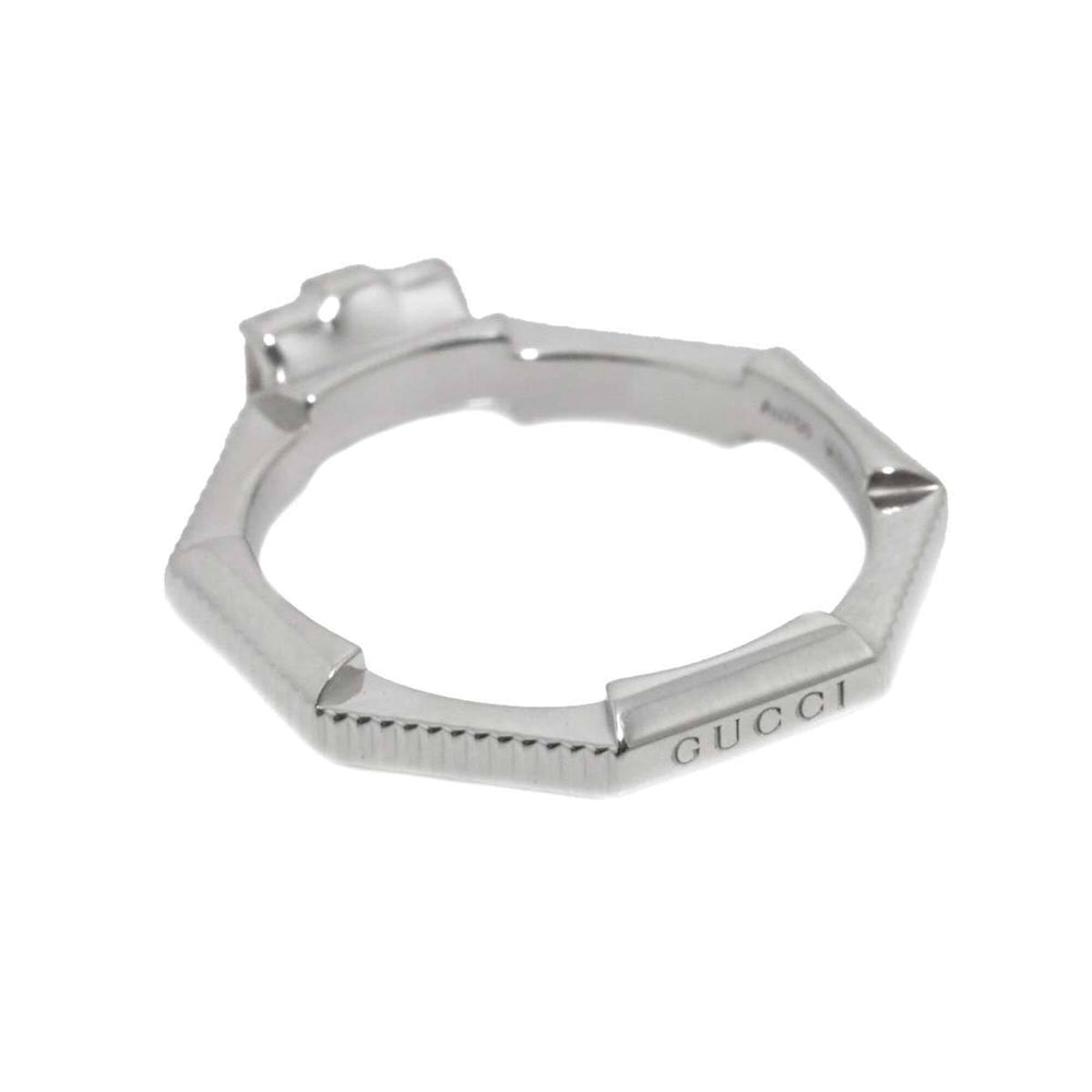 Gucci Link to Love Ring with Diamonds, 18K White Gold (750) — Like New
