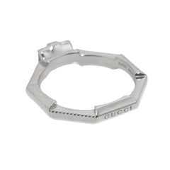 Gucci Link to Love Ring with Diamonds, 18K White Gold (750) — Like New