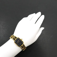 Chanel Premiere Large Size H0001 Women's Watch Black Gold Quartz — Very Good