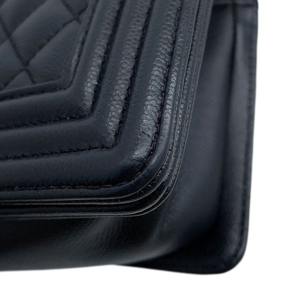 Chanel Chain Shoulder Bag Boy Small Matelassé Coco Mark A67085 BOY CHANEL Handbag Black Women's — Like New