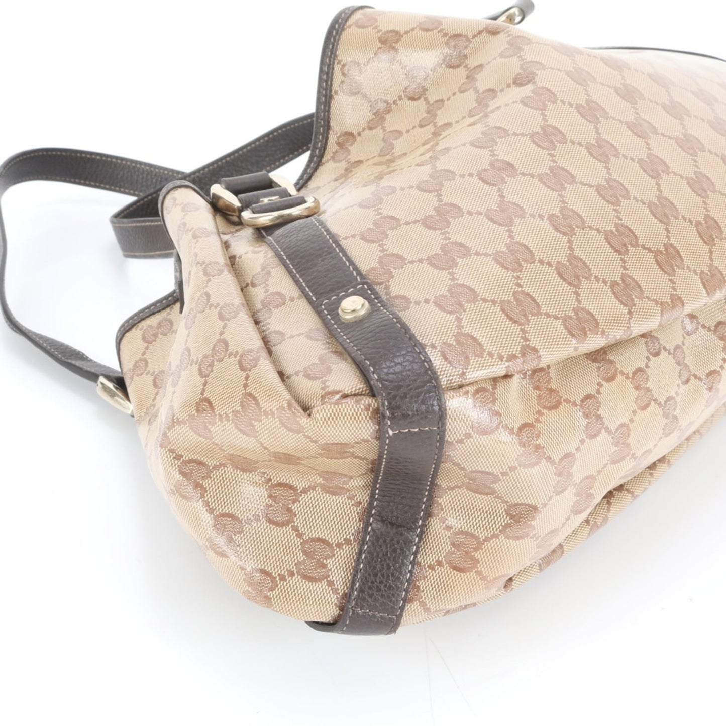 Gucci GG Crystal Abbey 293578 Leather Tote Bag Shoulder Handbag Women's