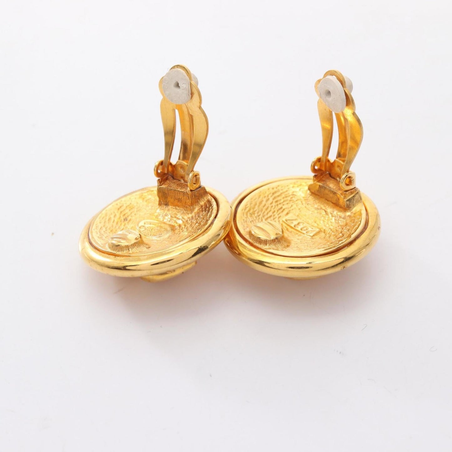 CHANEL Coco Mark Earrings, Gold Plated, Women's
