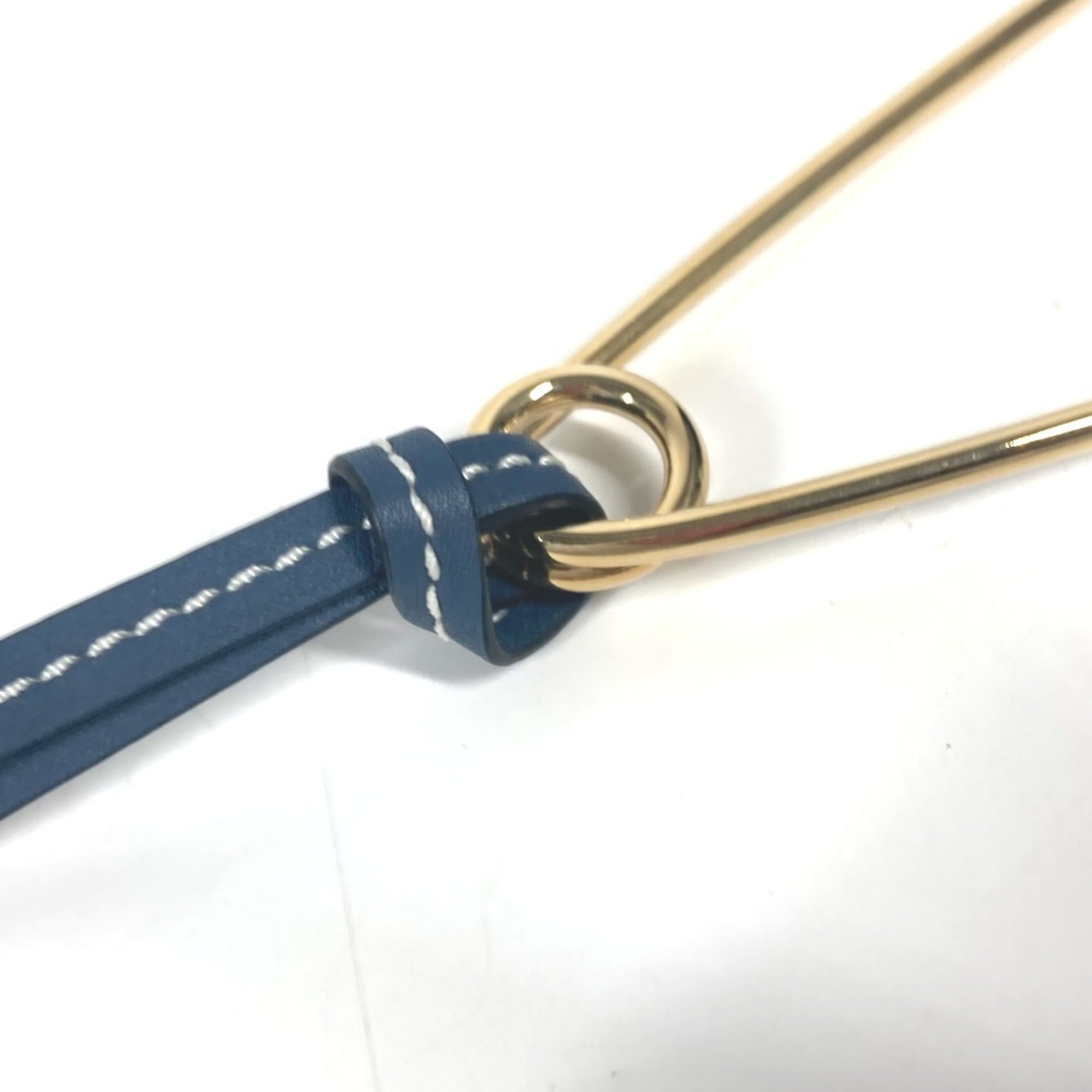 LOEWE Brooch Metal Leather Men's Women's Gold MO-241124-16 — New - Store Return